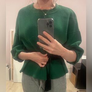 New without tags Victoria’s Secret  green cotton sweater size L pullover crew